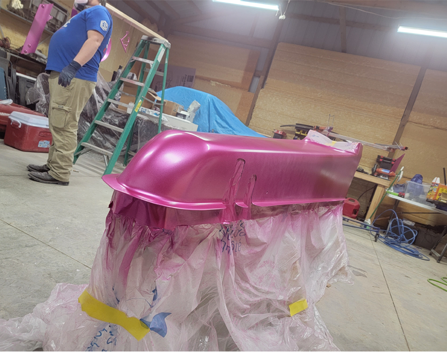 Tamco Paint You Cant Sit With Us Pink on 2002 Miller 4 Link Dragster