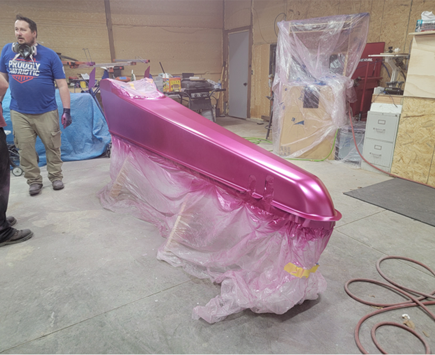Tamco Paint You Cant Sit With Us Pink on 2002 Miller 4 Link Dragster