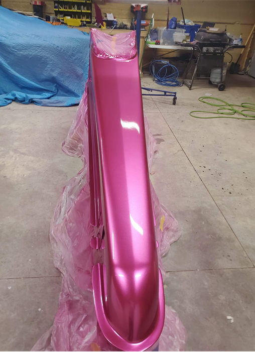 Tamco Paint You Cant Sit With Us Pink on 2002 Miller 4 Link Dragster
