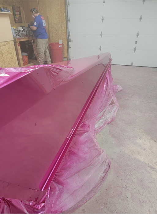 Tamco Paint You Cant Sit With Us Pink on 2002 Miller 4 Link Dragster