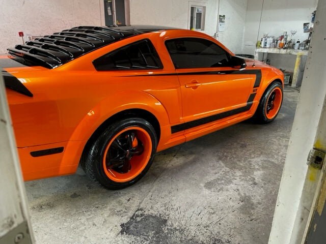 Tamco Paint Tamgerine Pearl on Ford Mustang