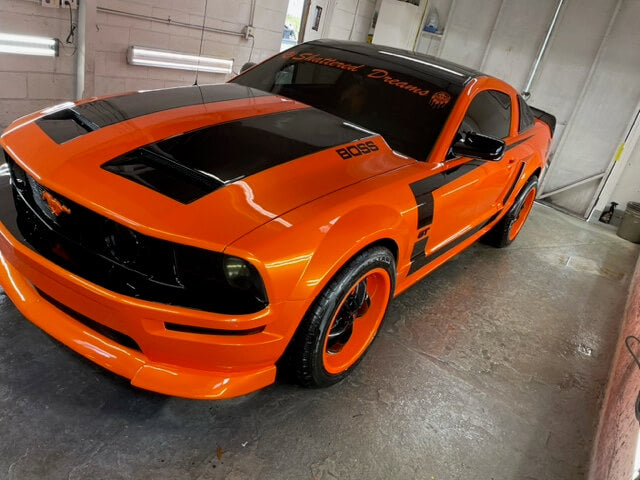 Tamco Paint Tamgerine Pearl on Ford Mustang