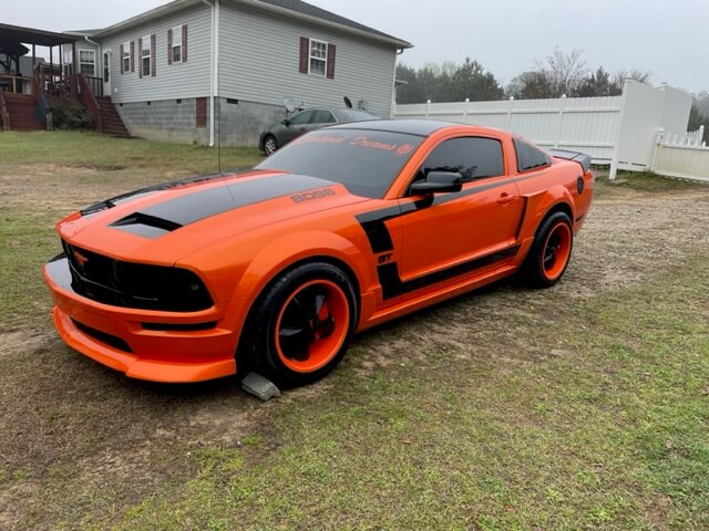 Tamco Paint Tamgerine Pearl on Ford Mustang