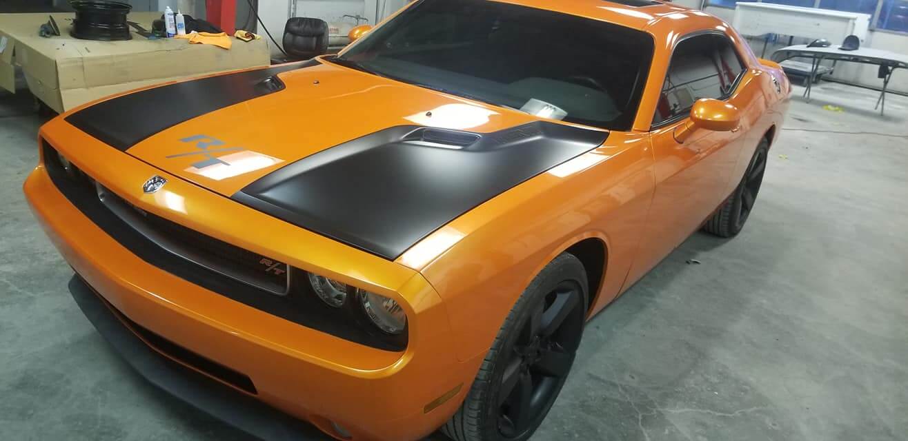 Tamco Paint Tamgerine Pearl on Dodge Challenger 