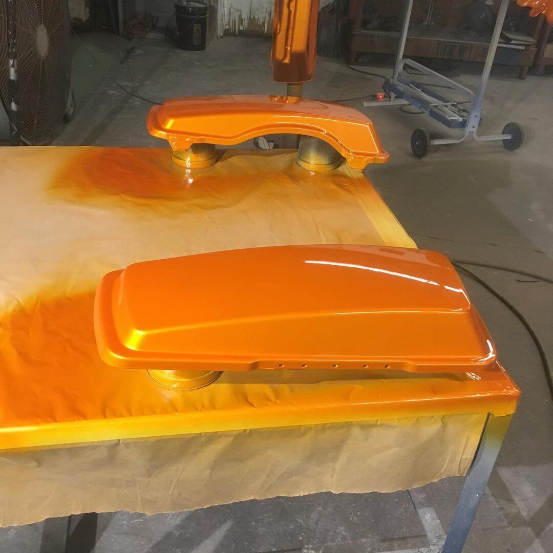 Tamco Paint Tamgerine Pearl on Motorcycle Parts 