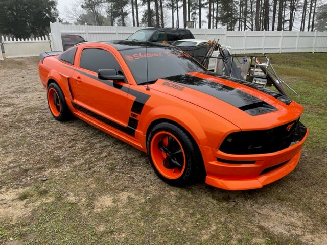 Tamco Paint Tamgerine Pearl on Ford Mustang