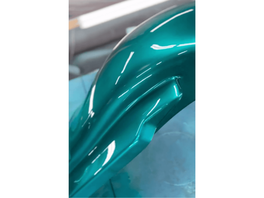 Tamco Paint Teal Time Candy Concentrate on Harley Davidson Street Glide