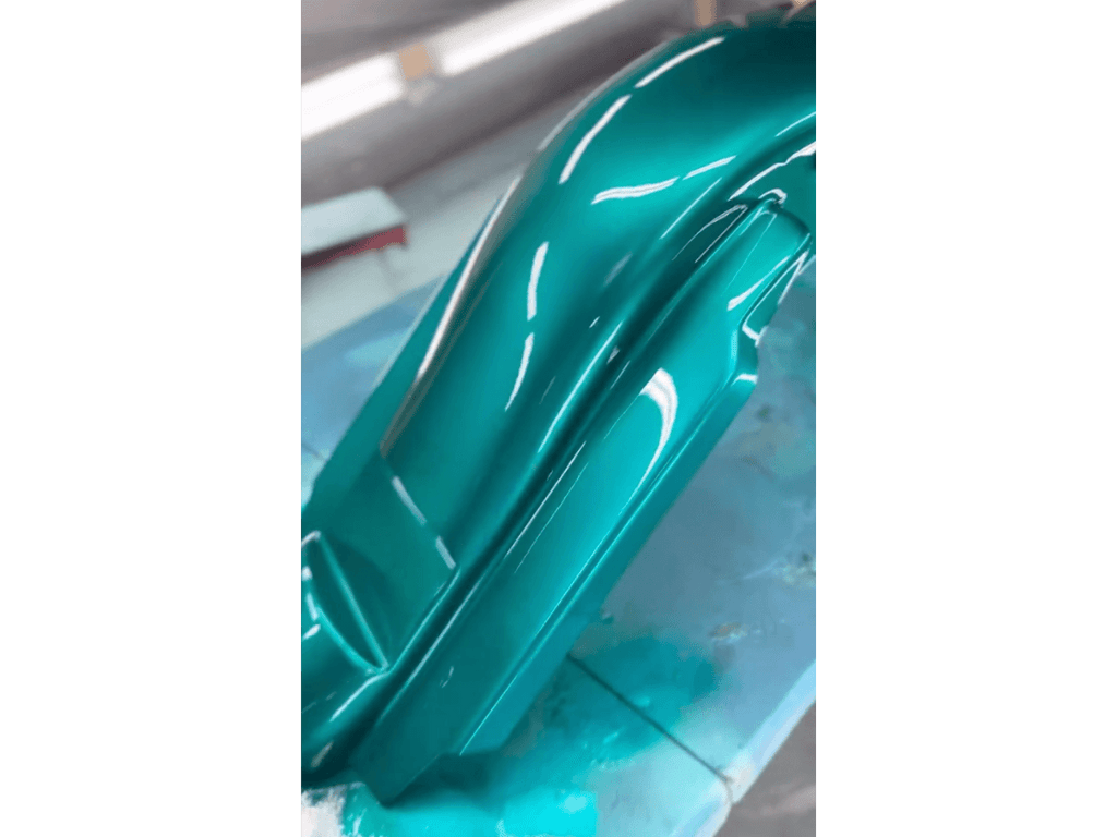 Tamco Paint Teal Time Candy Concentrate on Harley Davidson Street Glide