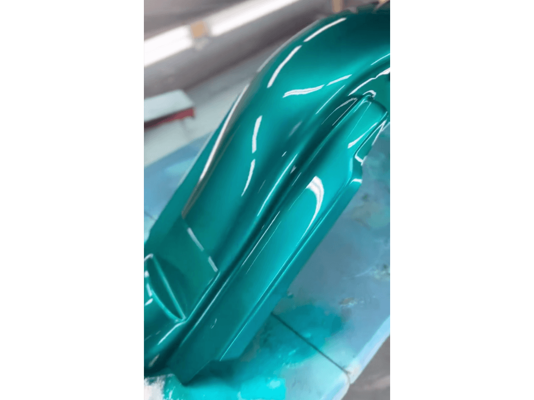 Tamco Paint Teal Time Candy Concentrate on Harley Davidson Street Glide