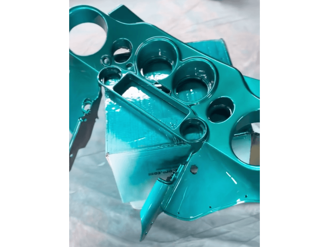 Tamco Paint Teal Time Candy Concentrate on Harley Davidson Street Glide