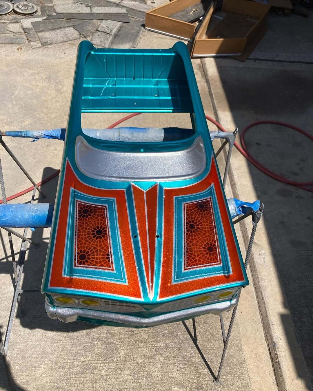 Tamco Paint Teal Time and Tamgerine Candy Concentrate in Pedal Car