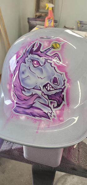 Tamco Paint Total Grapeness on Helmet