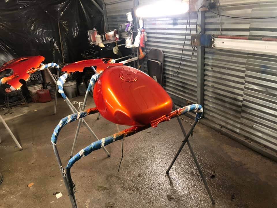 Tamco Paint Motorcycle Tank Toxic Sunburst 