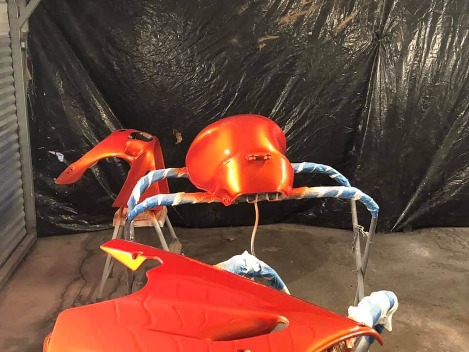 Tamco Paint Motorcycle Tank Toxic Sunburst 