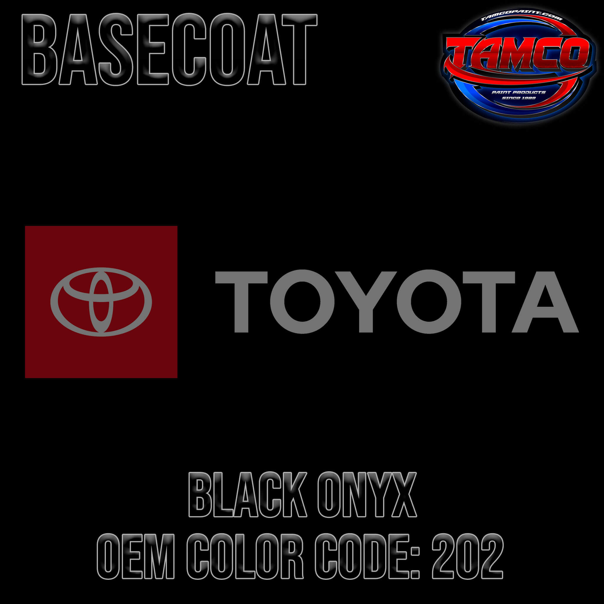 Toyota Black Onyx OEM Basecoat