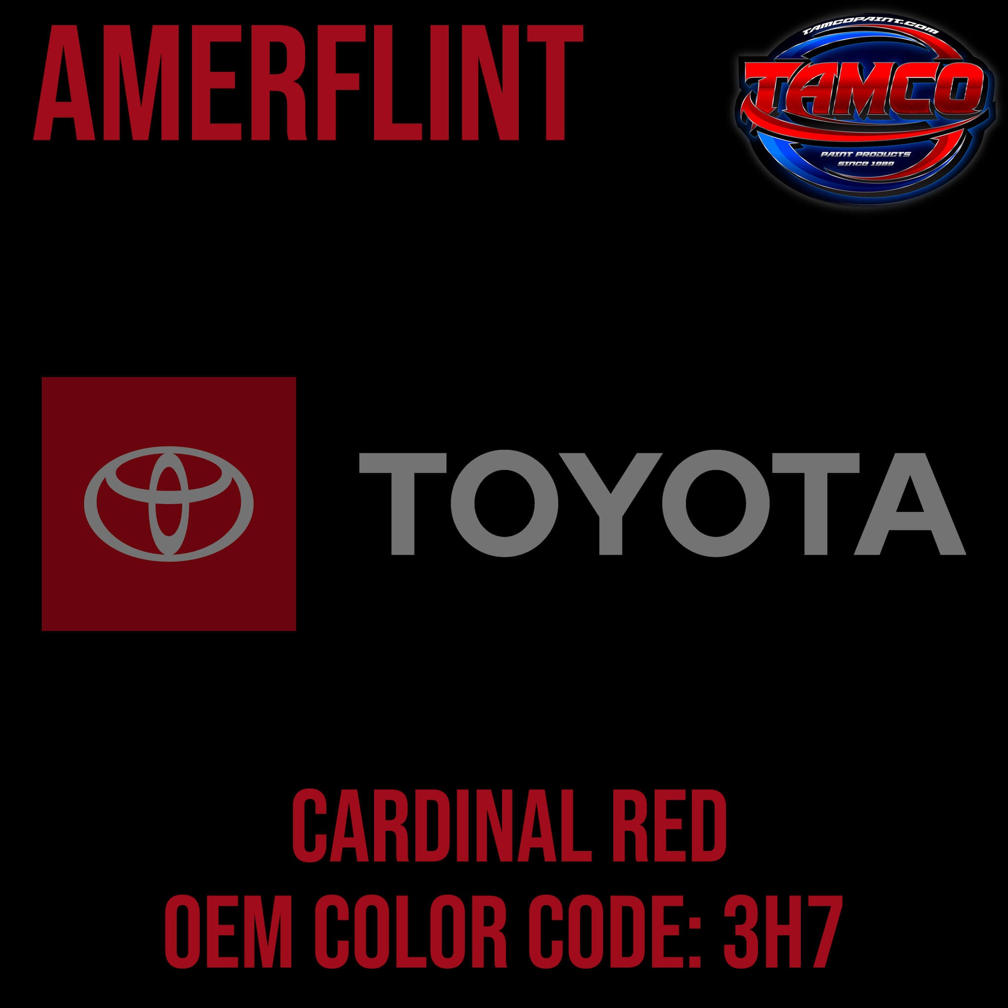 Toyota Cardinal Red  OEM Amerflint II Series Single Stage