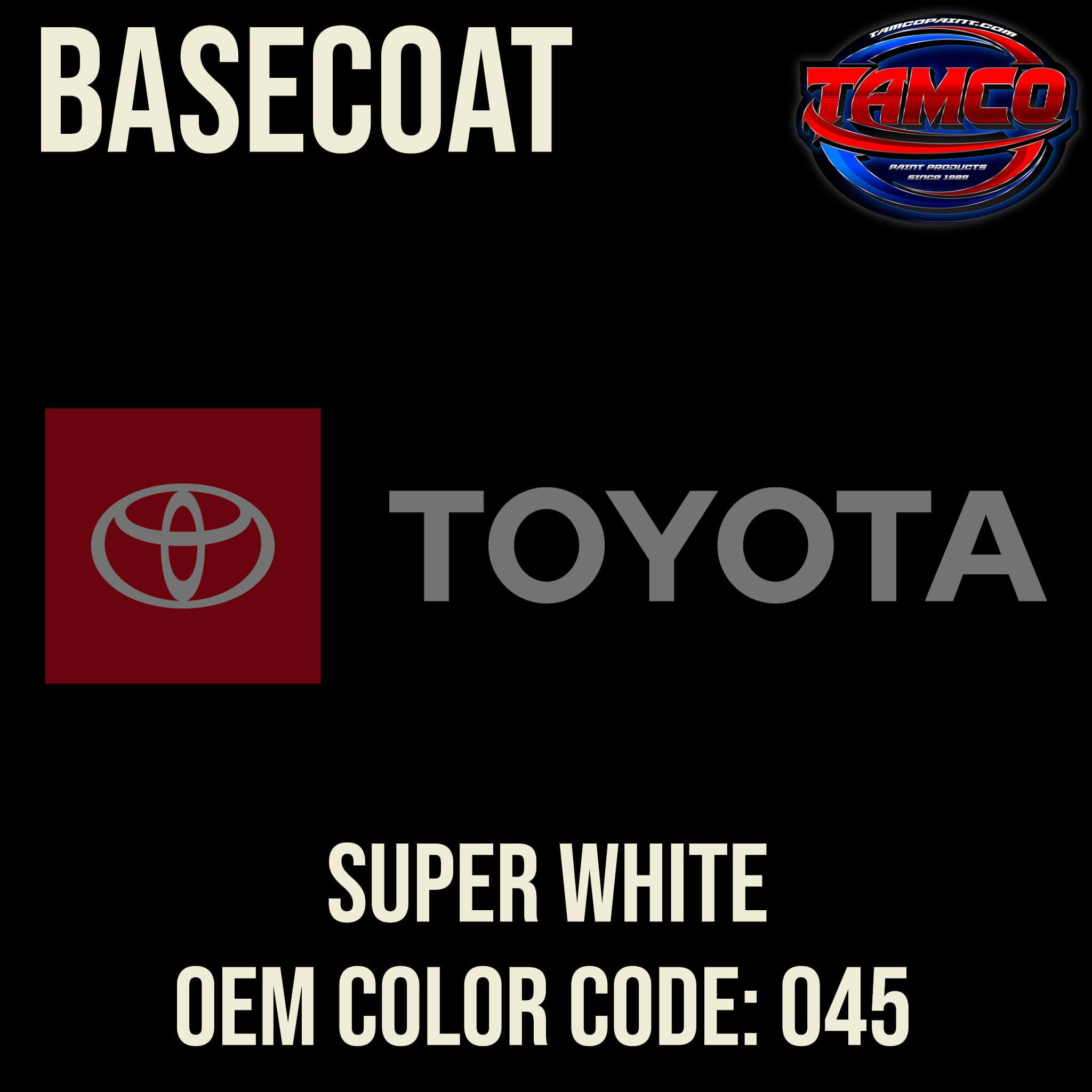 TOYOTA  SUPER WHITE   OEM BASECOAT