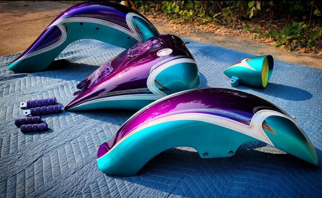 Tamco Paint Motorcycle Parts Violette - 2K Candy and Concentrate 