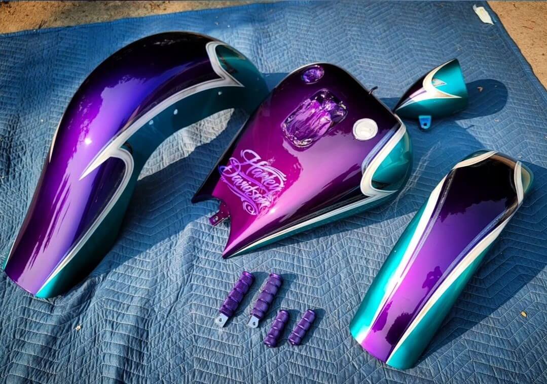 Tamco Paint Mototrcycle Parts Violette - 2K Candy and Concentrate 