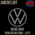 Tamco Paint Volkswagen Beige Gray Code L472 OEM Amerflint II Series Single Stage