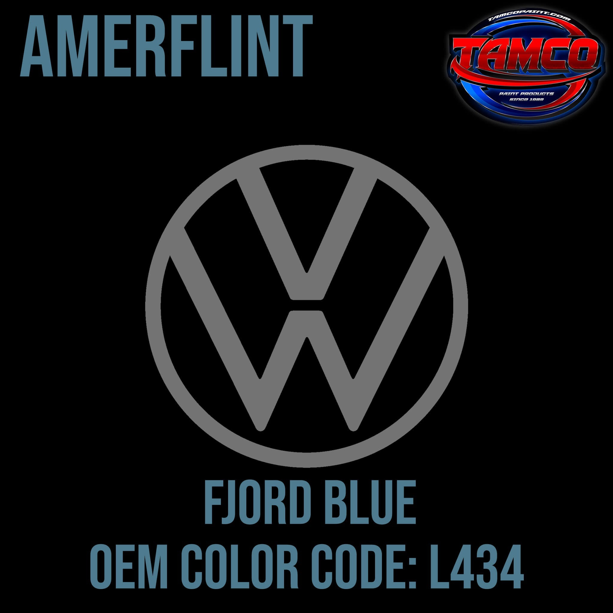 Volkswagen Fjord Blue  OEM Amerflint II Series Single Stage