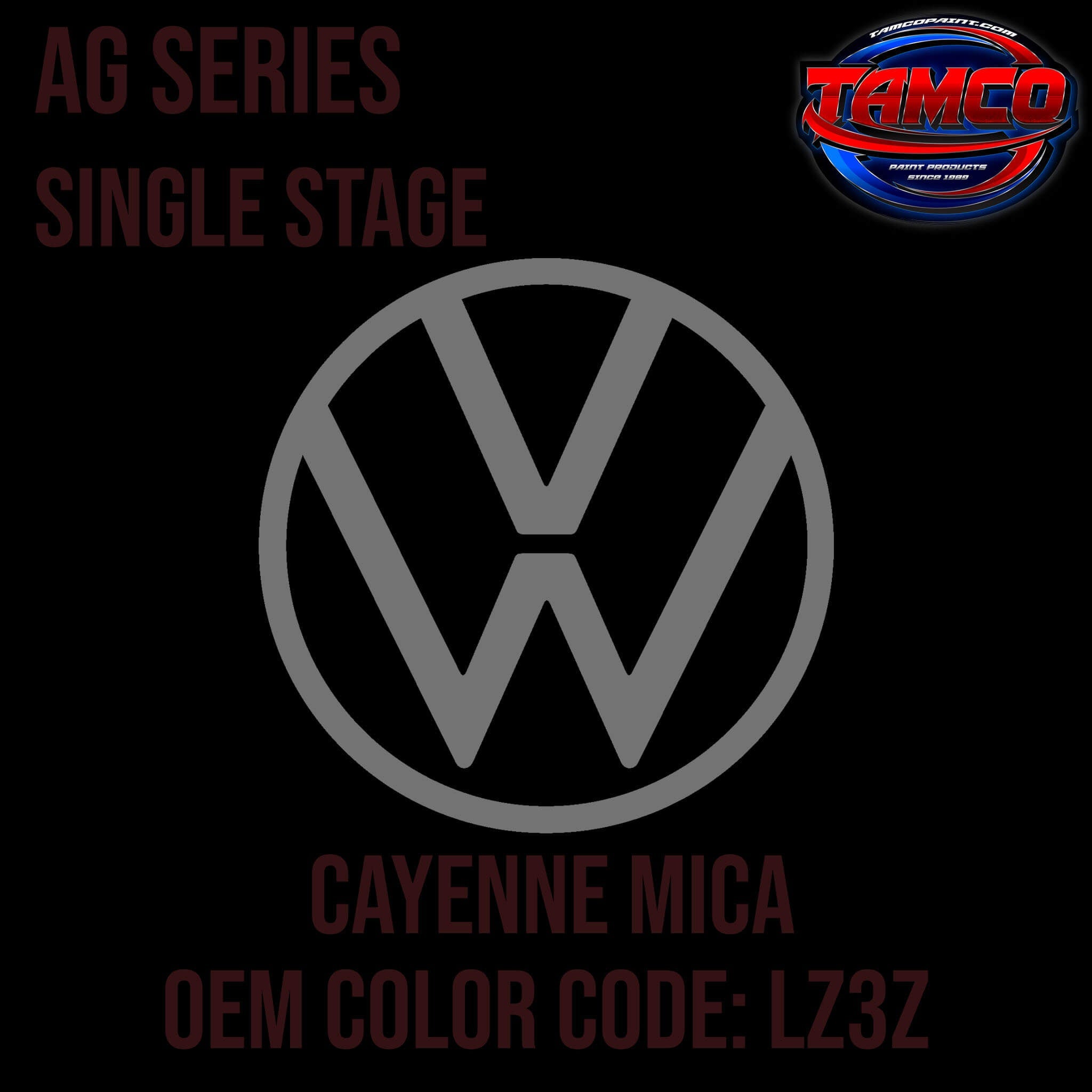 Tamco Paint Volkswagen Cayenne Mica Code LZ3Z / U4 OEM AG Series Sngle Stage