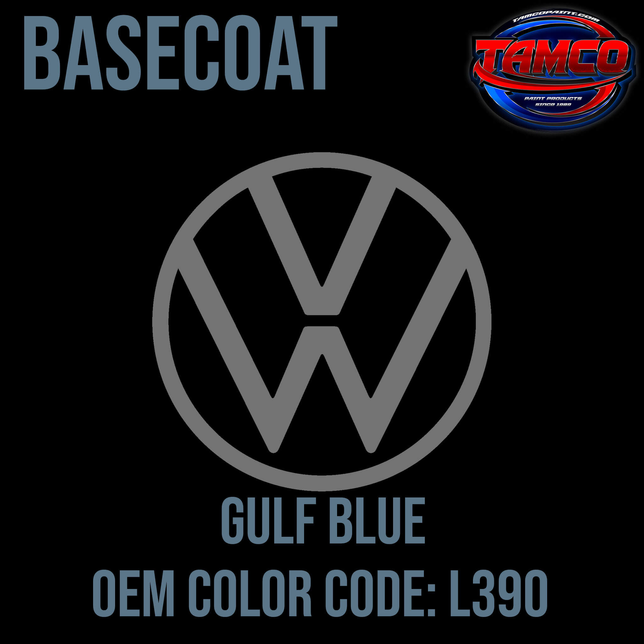 Volkswagen Gulf Blue  Code L390 OEM Basecoat