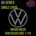 Tamco Paint Volkswagen Mayan Green Code  L11D OEM AG Series Single Stage