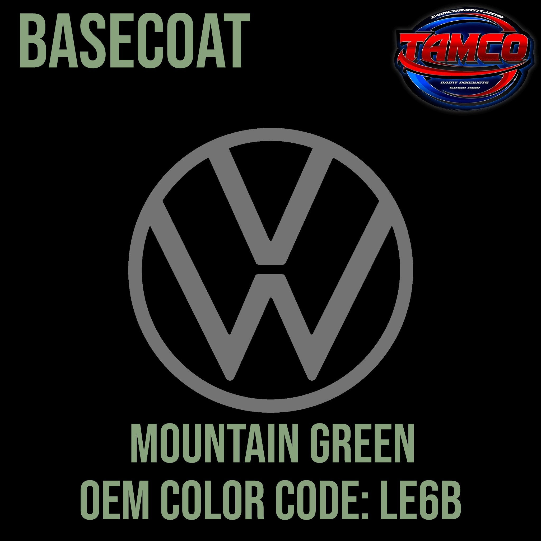 Tamco Paint Volkswagen Mountain Green Code LE6B  OEM Basecoat