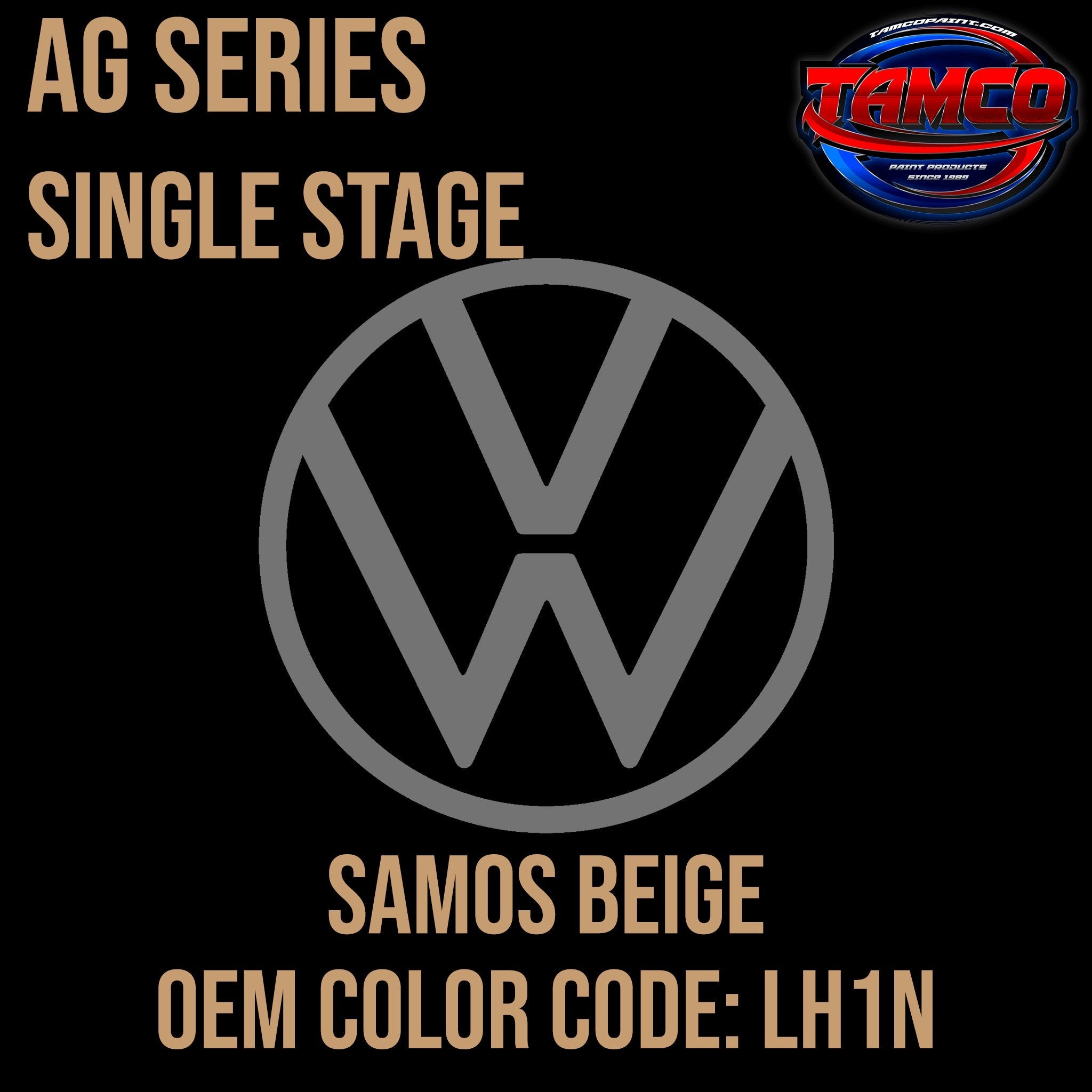 Tamco Paint Volkswagen Samos Beige Code LH1N OEM AG Series Single Stage