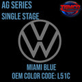 Tamco Paint Volkswagen Miami Blue Code L51C OEM AG Series Single Stage
