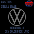 Tamco Paint Volkswagen Monaco Blue Code LA5D AG Series Single Stage 