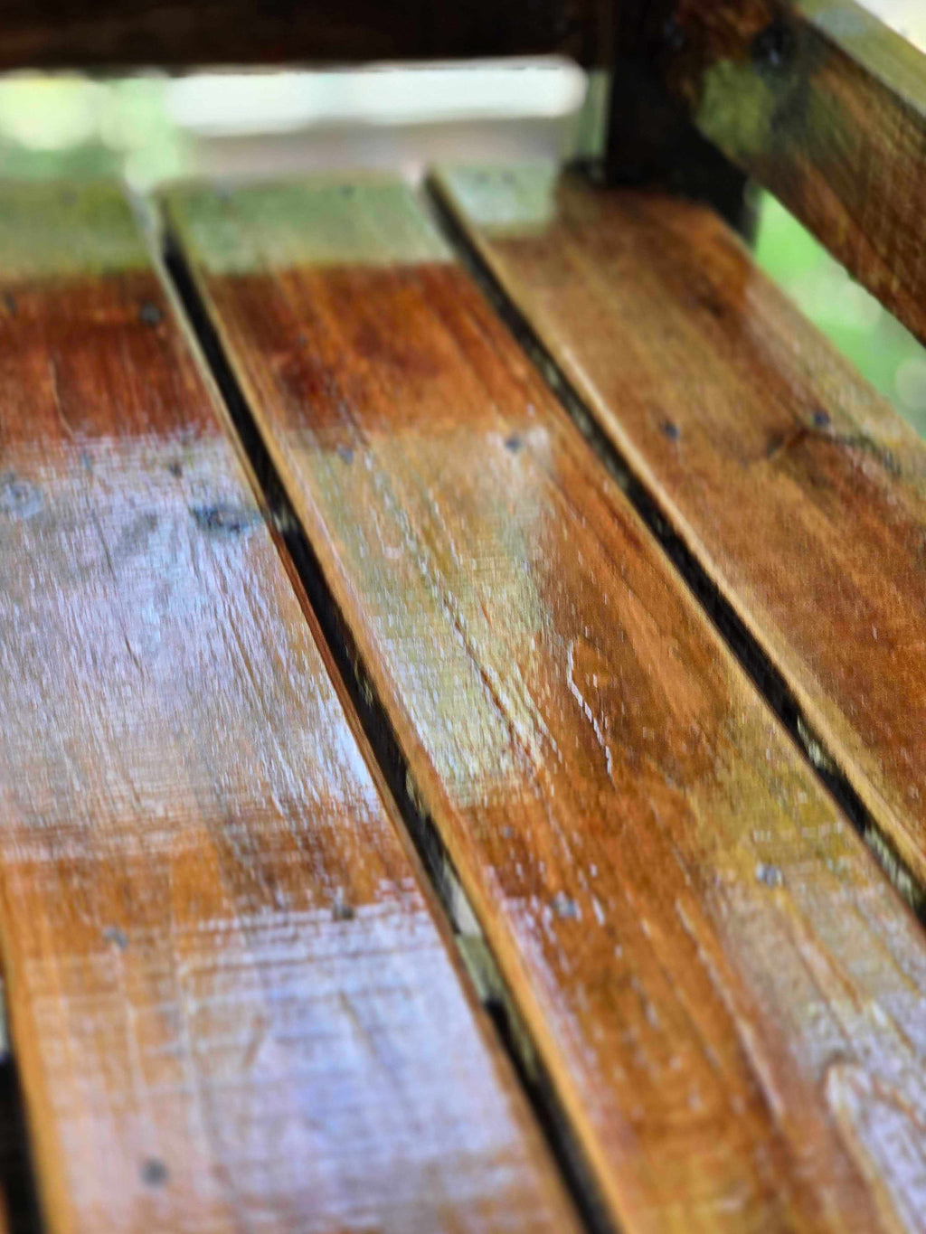 Tamco Paint Woodland Stain on Wooden Stairs