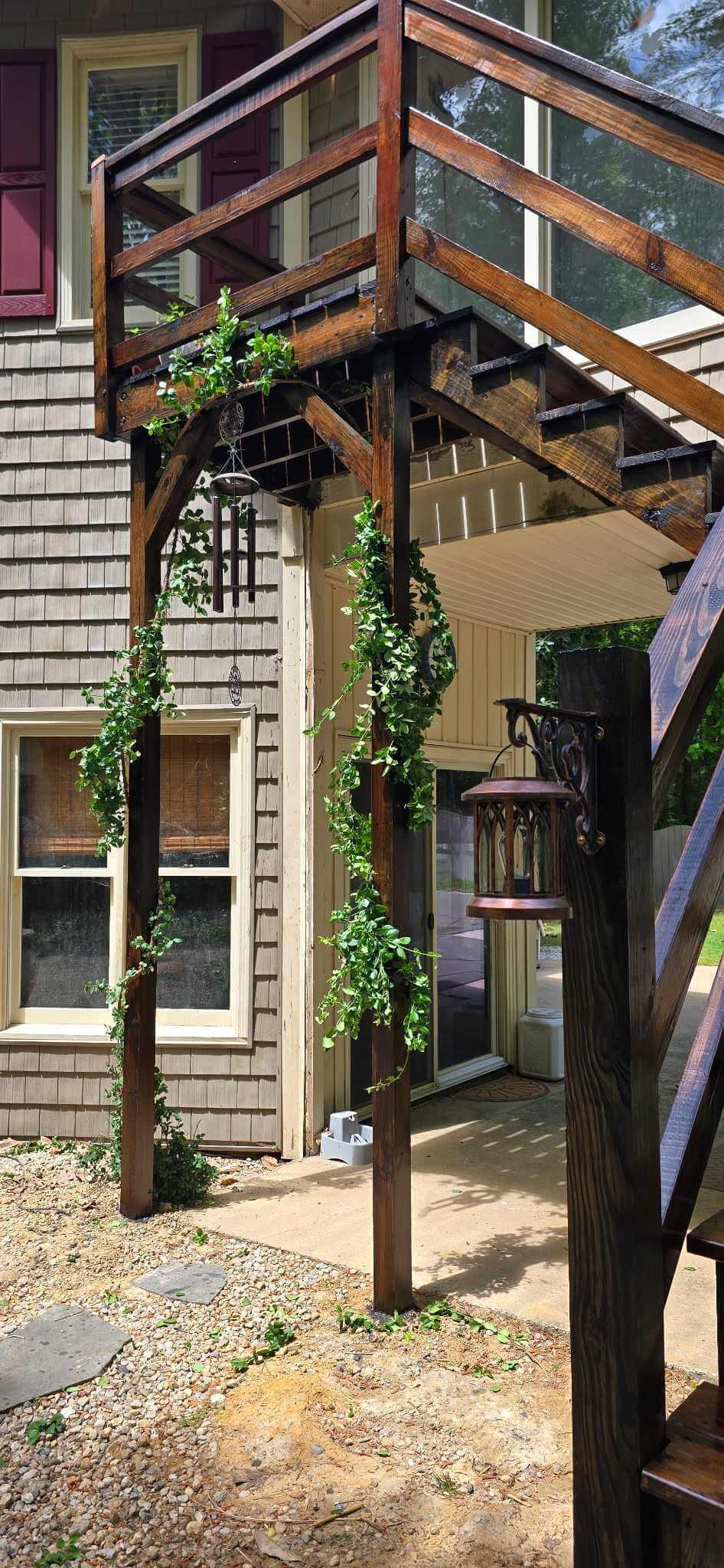 Tamco Paint Woodland Stain on Wooden Stairs