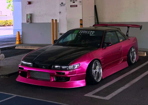Tamco Paint You Cant Sit With Us Pink on Nissan 240SX