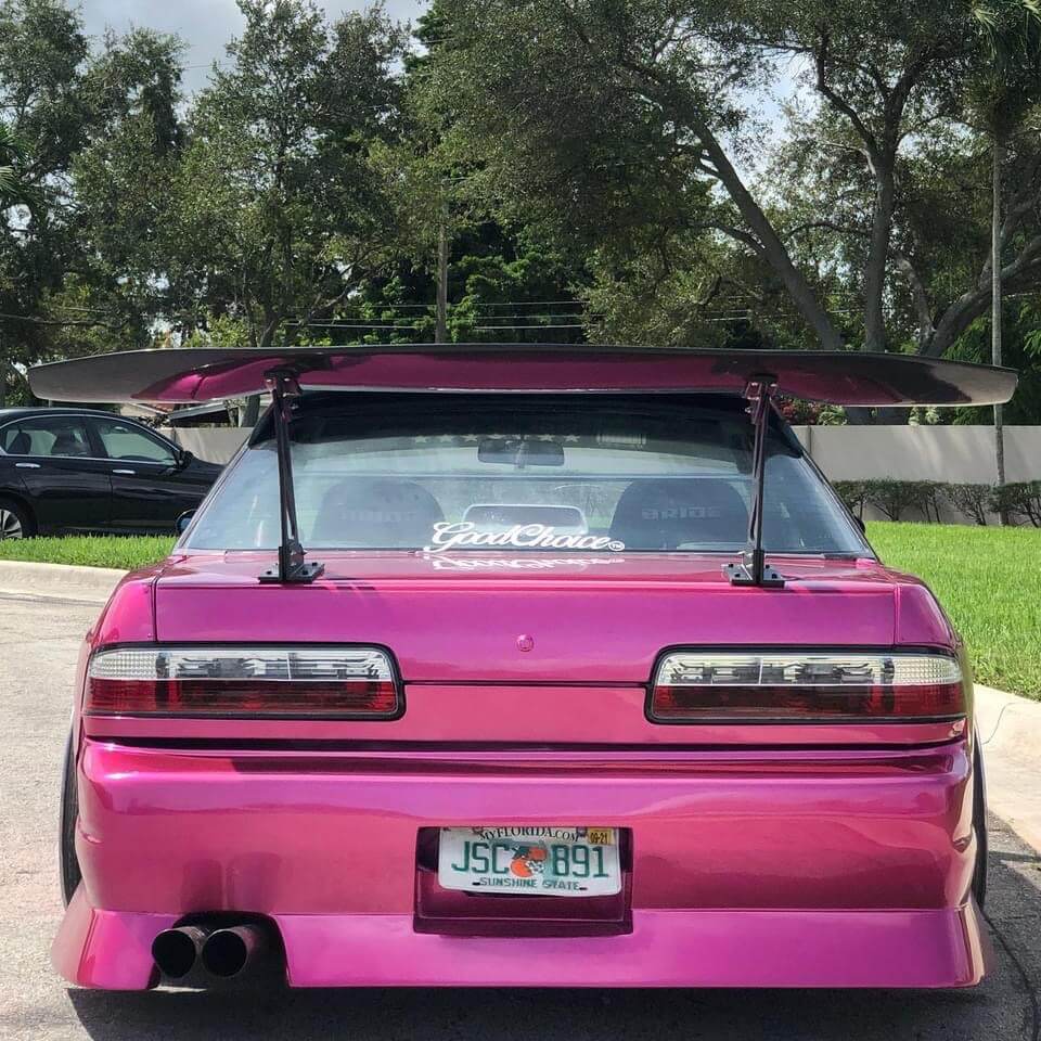 Tamco Paint You Cant Sit With Us Pink on Nissan Silvia