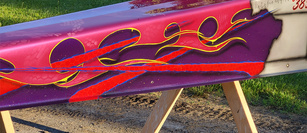 Tamco Paint You Cant Sit With Us Pink on 2002 Miller 4 Link Dragster