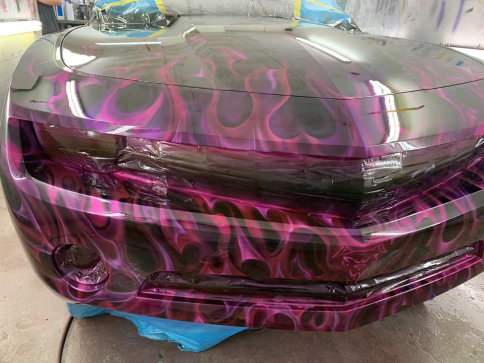 Tamco Paint You Cant Sit With Us Pink and Candy Concentrates in Chevrolet Camaro