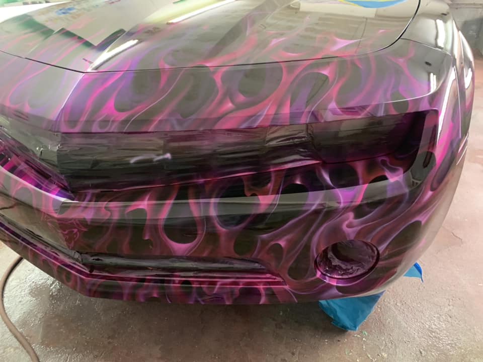 Tamco Paint You Cant Sit With Us Pink and Candy Concentrates in Chevrolet Camaro