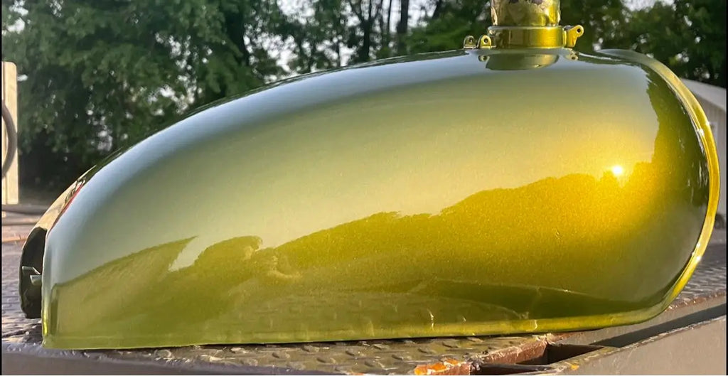 Tamco Paint Yuenling Green on Motorcycle Fuel Tank