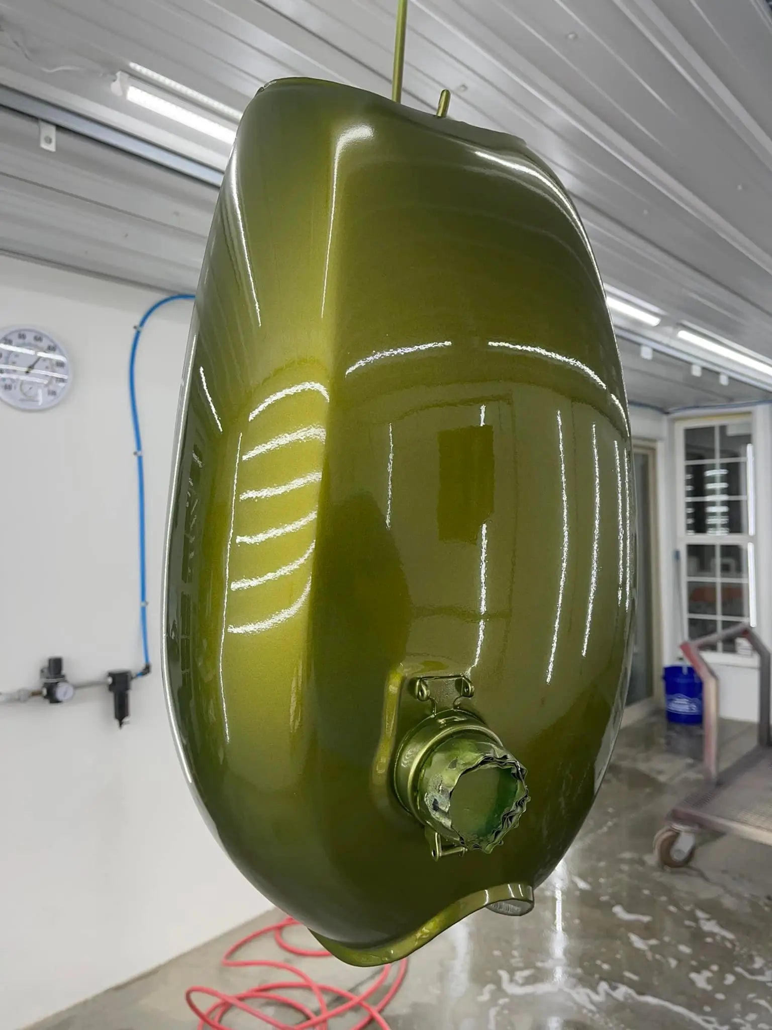 Tamco Paint Yuenling Green on Motorcycle Fuel Tank